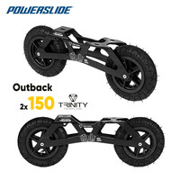 宝狮莱 Powerslide宝狮莱trinity越野suv户外运动街区轮滑气胎轮组轮滑鞋充气轮胎下鞋150 黑色两轮 150MM