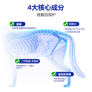 医仕高关节生鲨鱼软骨素猫咪狗狗金毛泰迪髌骨脱位腿瘸健骨补钙折耳猫宠物氨糖软骨素 【鲨鱼软骨素】关节生120片*1+卵磷脂680g