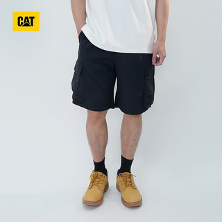 CAT卡特24夏男户外吸湿速干透气运动百搭美式复古休闲短裤 黑色 XS