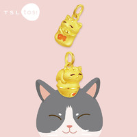 TSL 谢瑞麟 TOSI 宠爱系列黄金项链3D硬金宠物商场同款X4747-X4750