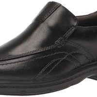 移动专享：Clarks Gessler 男士乐福鞋,黑色皮革,7.5