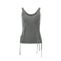 URBAN REVIVO 设计师系列 女士无袖绑带针织衫 UWA940012