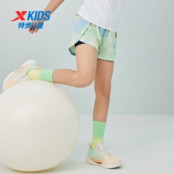 XTEP 特步 童装儿童运动短裤中大童女童夏季新款运动短裤校园运动裤