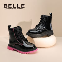 百亿补贴：BeLLE 百丽 女童马丁靴秋冬季防滑英伦风洋气潮流公主单靴