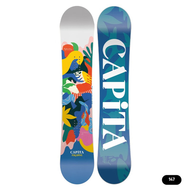 CAPiTA 女士 PARADISE 单板滑雪板全能板公园平花新手进口滑雪板 147cm