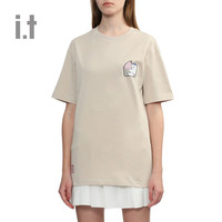 it :CHOCOOLATE女装宽松短袖T恤2024夏季可爱轻松半袖011630