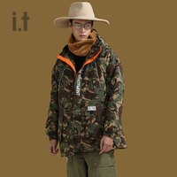 it UNDERGARDEN男女款棉服夹克冬季休闲连帽迷彩7077MAD