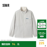 森马（Semir）外套男秋季两面穿时尚潮流三防男士夹克简约百搭立领户外上衣 灰色调00422 165/84A/S