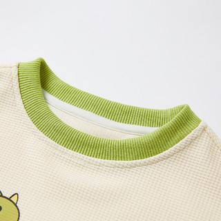ASK JUNIOR男童套装夏季小童恐龙T恤休闲裤跑步两件套 绿色 90