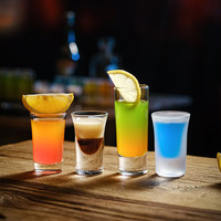 子弹杯白酒杯吞杯玻璃小酒杯一口杯shot杯酒吧b52鸡尾酒杯架套装