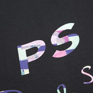 保罗史密斯（paulsmith）男士PS时尚休闲logo印花短袖T恤黑色2L