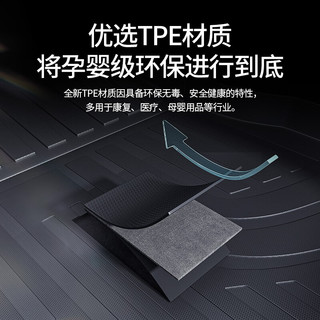 车丽友适用于大众途锐后备箱垫19-22tpe全包围尾箱垫汽车内饰改装 TPE后备箱垫单层 大众途锐