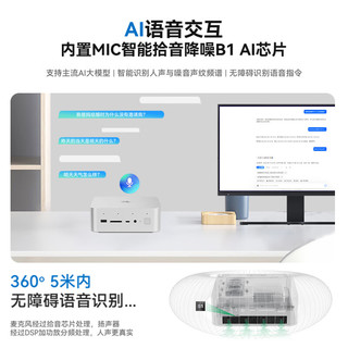 Beelink 零刻 GTi14 UItra 迷你台式机 冰霜银 火星瞳（Core Ultra7 155H、核芯显卡、32GB、1TB SSD）