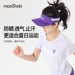马孔多（macondo）超轻跑步空顶帽 男女同款吸湿速干 夏季户外马拉松运动遮阳帽 黑色 56   M/L
