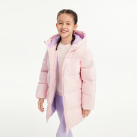 波司登冬季男女童羽绒服中长款科技三防休闲加厚外套T30142560DS 浪漫粉1370 150/72体重约60-72斤