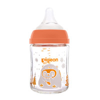 Pigeon 贝亲 AA244 贝亲 宽口径彩绘玻璃奶瓶160mL(S号奶嘴)企鹅冒险