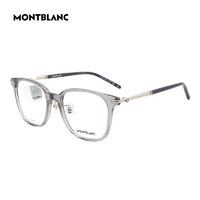 万宝龙（MONTBLANC）近视眼镜框MB0247OK 005+依视路爱赞全晰膜御1.74 005透明灰+银色