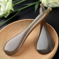 角缘 天然白水牛角刮痧板 加厚眼部美容按摩点穴工具 J0041圆形眼部勺