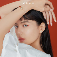 ZENGLIU ZEGL设计师本命年系列如意兔子耳钉女红玛瑙耳环925银针耳饰套装
