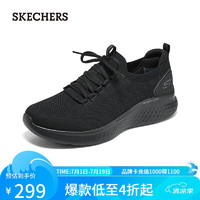 斯凯奇（Skechers）23春男鞋一脚蹬柔软舒适透气运动休闲鞋232593 全黑色/BBK 41 