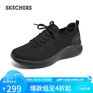 斯凯奇（Skechers）23春男鞋一脚蹬柔软舒适透气运动休闲鞋232593 全黑色/BBK 39.5 