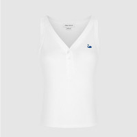 URBAN REVIVO 女士时尚休闲撞色刺绣修身V领背心 UWL440197