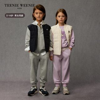 Teenie Weenie Kids小熊童装24冬季男女童宝纯色无袖羽绒服 粉色 90cm