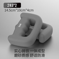 铁人（IRONMAN）手握拳击空击哑铃戈洛夫金拳速训练耐力负重男女搏击 岩石灰【一个2KG】两个共4KG