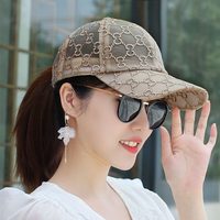 玺之涵(Xizhihan)韩版棒球帽女夏季薄款网纱透气帽子户外出游遮阳帽经典时尚 网纱淡金 55-60