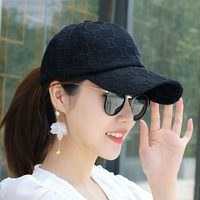 玺之涵(Xizhihan)韩版棒球帽女夏季薄款网纱透气帽子户外出游遮阳帽经典时尚 网纱黑色 55-60