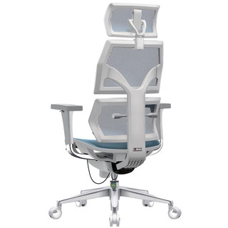 工学至尊i5 骶位支撑人体工学椅 家用电脑椅 办公椅子 老板椅 电竞椅 白框海岸蓝