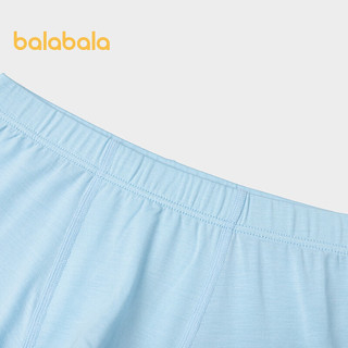 巴拉巴拉儿童内裤男童平角莫代尔四角短裤抗菌两条装 蓝色调00488 175cm