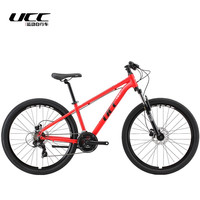 悠诗诗UCC运动自行车阿帕奇HD山地车铝合金车架27.5轮径油压碟刹禧玛诺变速 赤焰红 330mm/S身高145-165