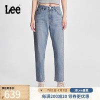 李 Lee24早秋413标准高腰小直脚浅蓝色女牛仔裤潮LWB100413205 浅蓝色 25