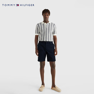 TOMMY HILFIGER【范丞丞同款】【抗菌弹力】春夏男1985直筒斜纹短裤23568 藏青色DW5 34