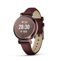 GARMIN 佳明 Lily2 女性智能运动心率表 时尚版皮表带赤霞珠 010-02839-41