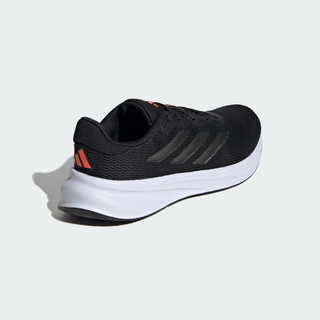 adidas RESPONSE随心畅跑舒适跑步运动鞋男子阿迪达斯 黑色/碳黑/红荧光 41