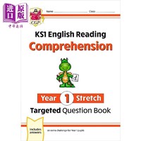 英国CGP原版 KS1 小学一二年级英语有针对性的问题书 阅读理解 拓展版套装2册 练习含答案 Year1-2 英文原版