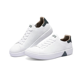 斯凯奇（Skechers）男鞋时尚休闲鞋板鞋小白鞋222189 白色/绿色/WGR 43 