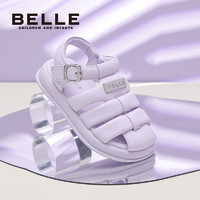 88VIP：BeLLE 百丽 童鞋女童包头鞋夏季新款小女孩公主鞋儿童面包鞋宝宝软底凉鞋
