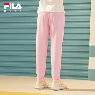 FILA【防蚊虫】【抗菌】斐乐童装儿童长裤季款休闲运动裤子 珍珠红-PC 105