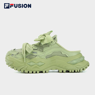 FILA FUSION斐乐潮牌硬糖女鞋运动拖鞋秋季款厚底休闲鞋子 梨树绿-WP 36