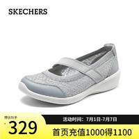 斯凯奇（Skechers）舒适女士玛丽珍鞋158763 灰色/GRY 39