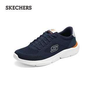 斯凯奇（Skechers）男鞋夏季休闲鞋运动鞋缓震轻便舒适网面鞋210851 海军蓝色/NVY 46