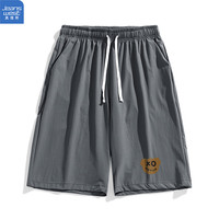 真维斯（Jeanswest）短裤夏季薄款港风运动休闲潮牌五分裤宽松大裤衩裤子 深灰色206 XL