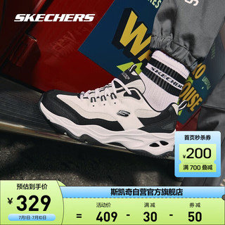 SKECHERS 斯凯奇 D'Lites 4.0 中性休闲运动鞋 237226/WBK 白色/黑色 41.5