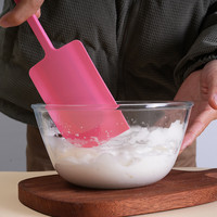 桔子稻超大号硅胶刮刀一体式耐高温奶油抹刀面糊搅拌刀铲刀家用烘焙工具 超大号硅胶刮刀【粉色】1把