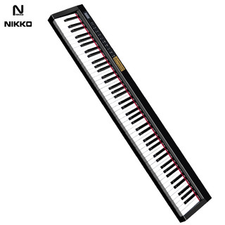 NIKKO电钢琴智能折叠电子钢琴手卷钢琴专业成人88键电子琴便携式初学演 智能直板电钢琴
