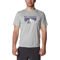 哥伦比亚（Columbia）男士T恤短袖 休闲简约  1533291 044灰色 L 