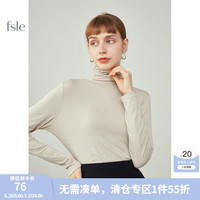 范思蓝恩 半高领修身打底衫女秋冬洋气内搭堆堆领针织衫上衣214051